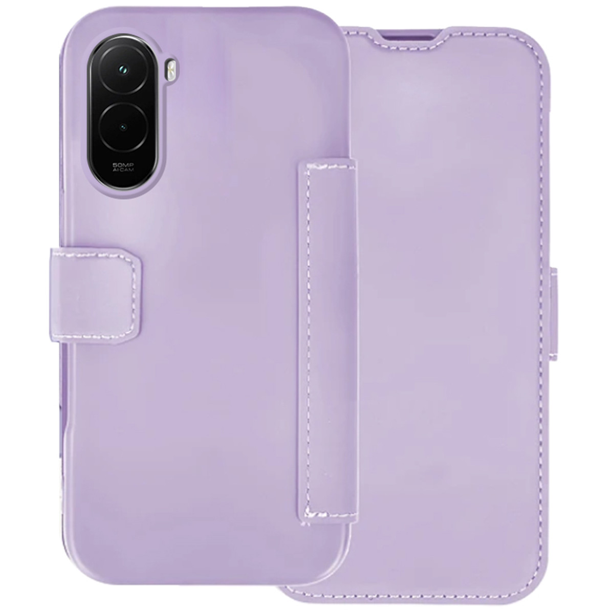 Funda Silicona Suave con Tapa para Xiaomi Poco M7 4G color Morada