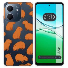 Funda Silicona Transparente para Oppo A5x diseño Capibara 02 Dibujos