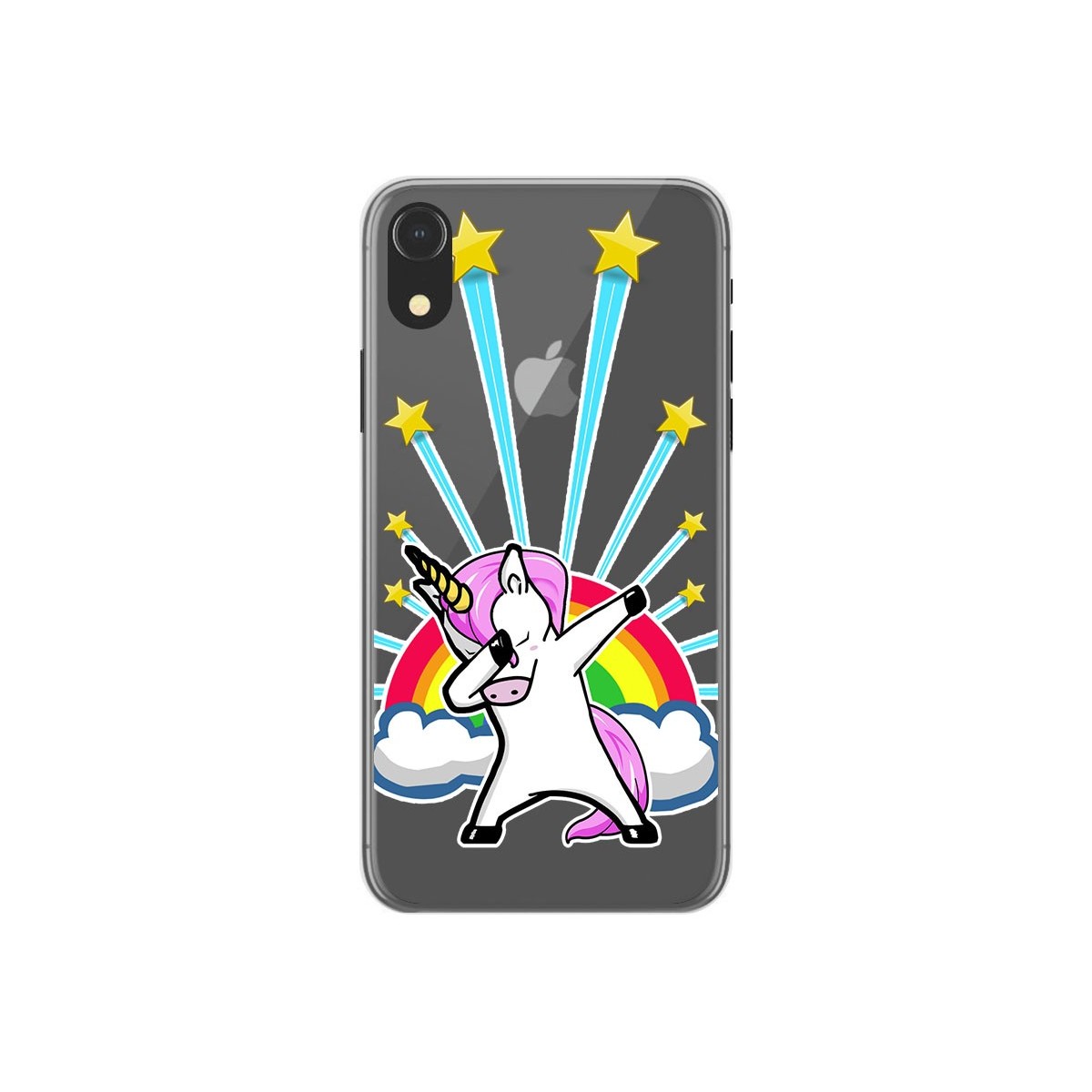 Funda Gel Transparente para Iphone XR Diseño Unicornio Dibujos