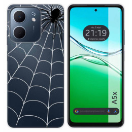 Funda Silicona Transparente para Oppo A5x diseño Araña Dibujos