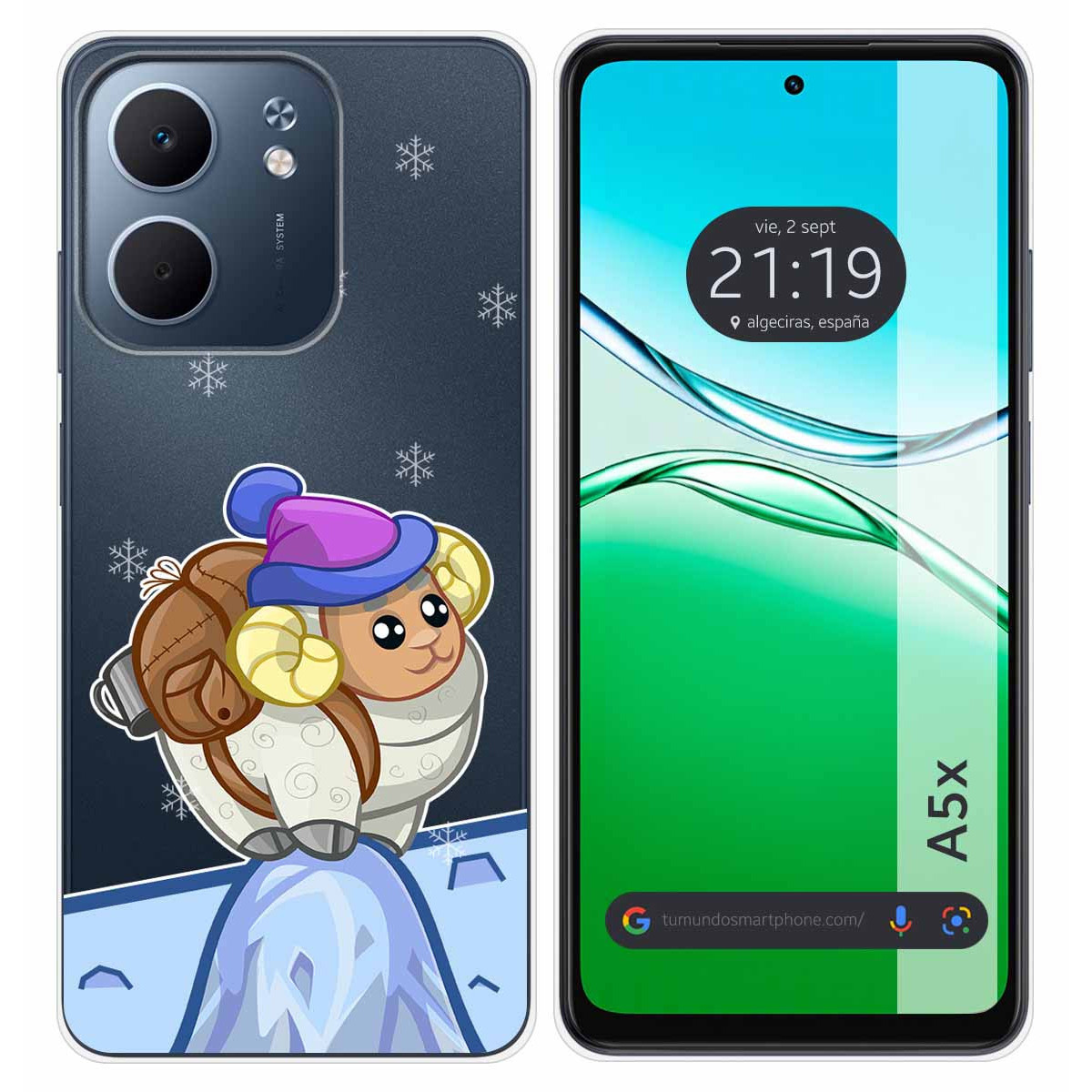 Funda Silicona Transparente para Oppo A5x diseño Cabra Dibujos