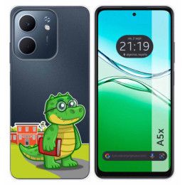 Funda Silicona Transparente para Oppo A5x diseño Coco Dibujos