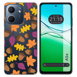 Funda Silicona Transparente para Oppo A5x diseño Otoño Dibujos