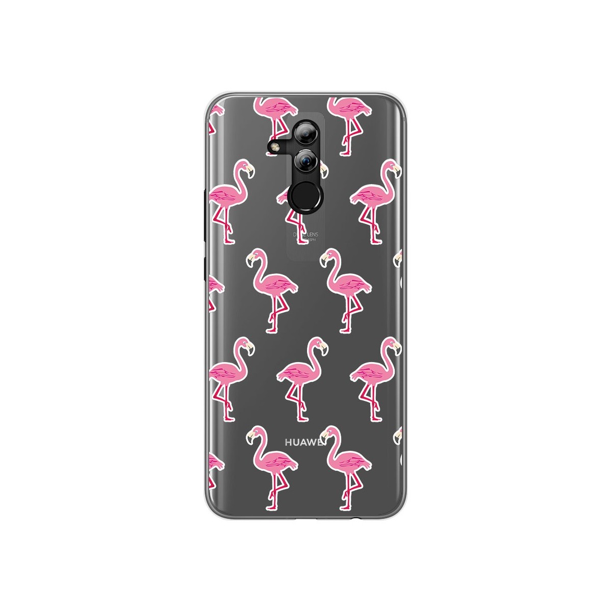 Funda Gel Transparente para Huawei Mate 20 Lite Diseño Flamenco Dibujos