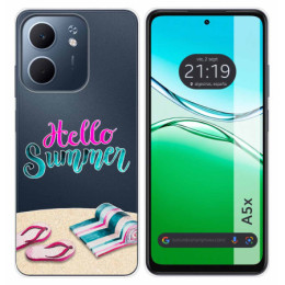 Funda Silicona Transparente para Oppo A5x diseño Summer Dibujos