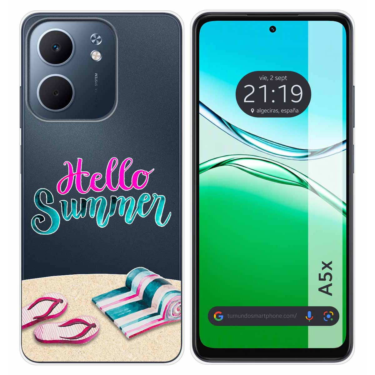 Funda Silicona Transparente para Oppo A5x diseño Summer Dibujos
