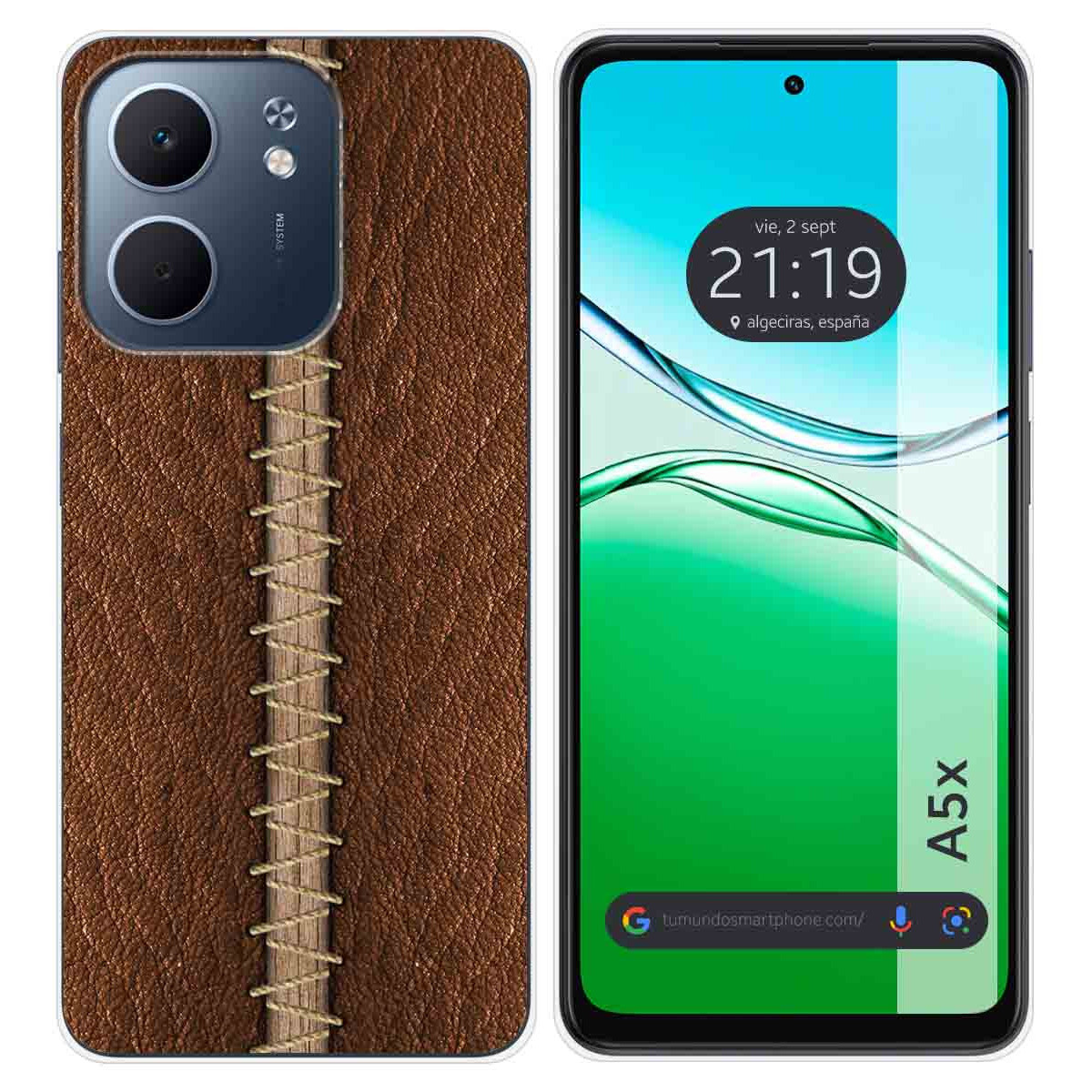 Funda Silicona para Oppo A5x diseño Cuero 01 Dibujos