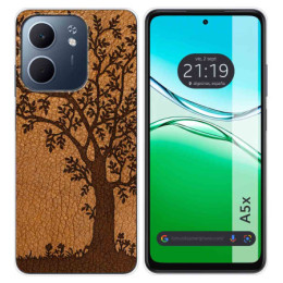 Funda Silicona para Oppo A5x diseño Cuero 03 Dibujos