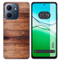 Funda Silicona para Oppo A5x diseño Madera 02 Dibujos