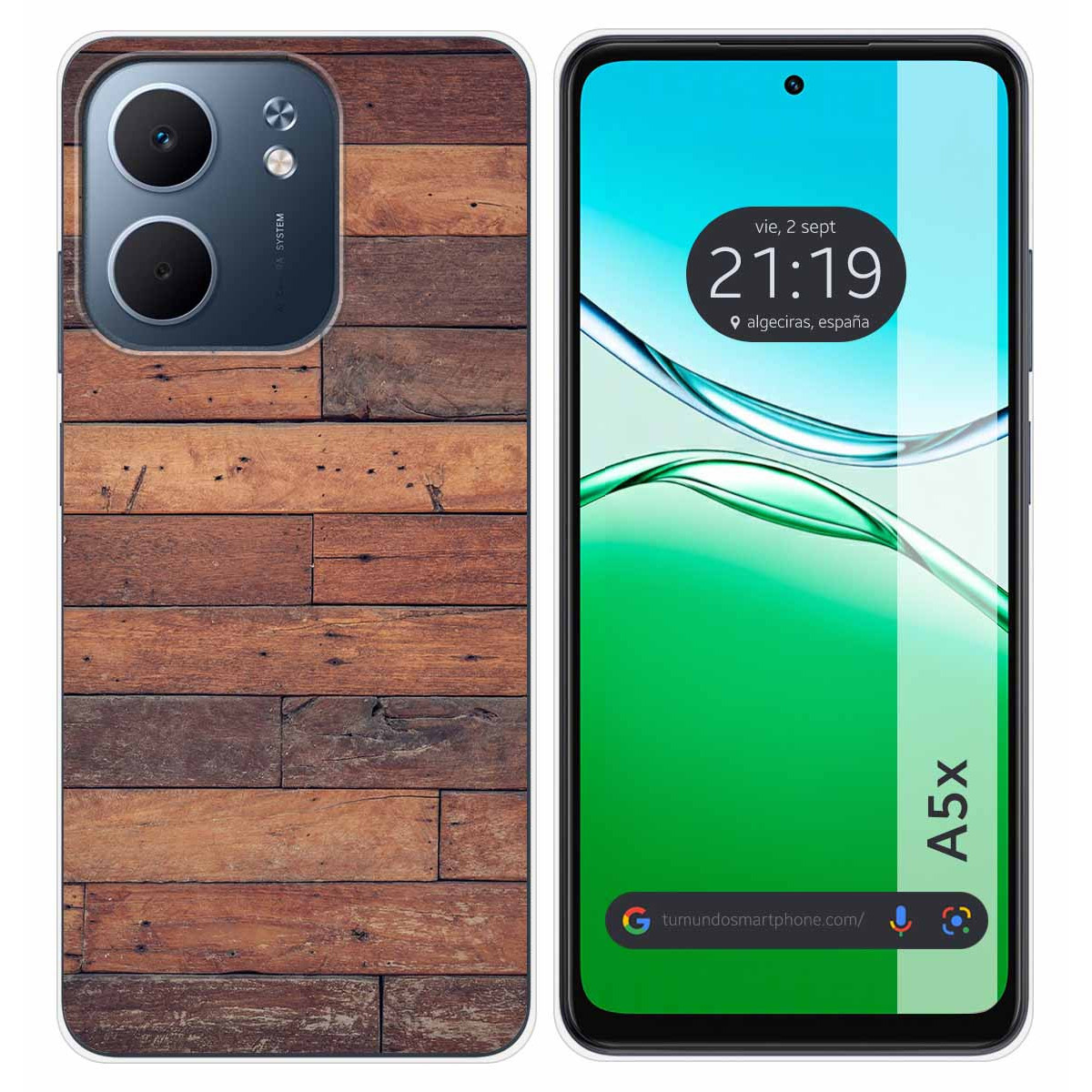 Funda Silicona para Oppo A5x diseño Madera 03 Dibujos