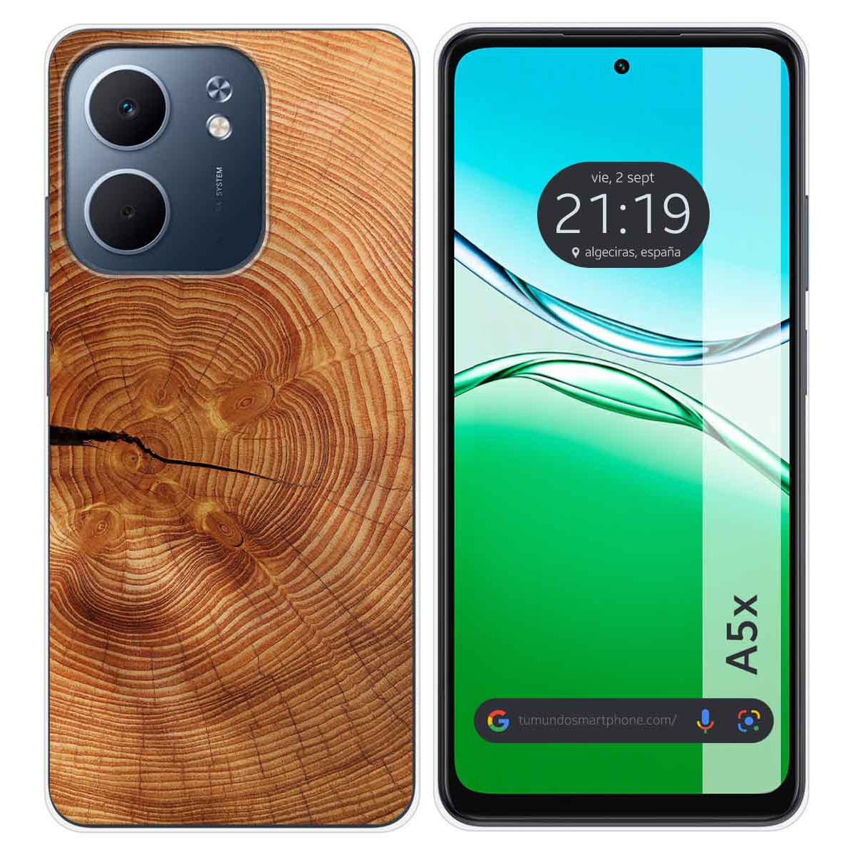 Funda Silicona para Oppo A5x diseño Madera 04 Dibujos