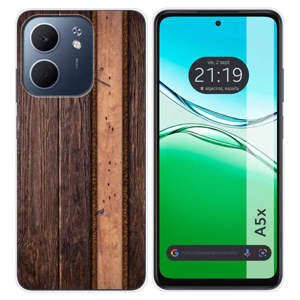 Funda Silicona para Oppo A5x diseño Madera 05 Dibujos