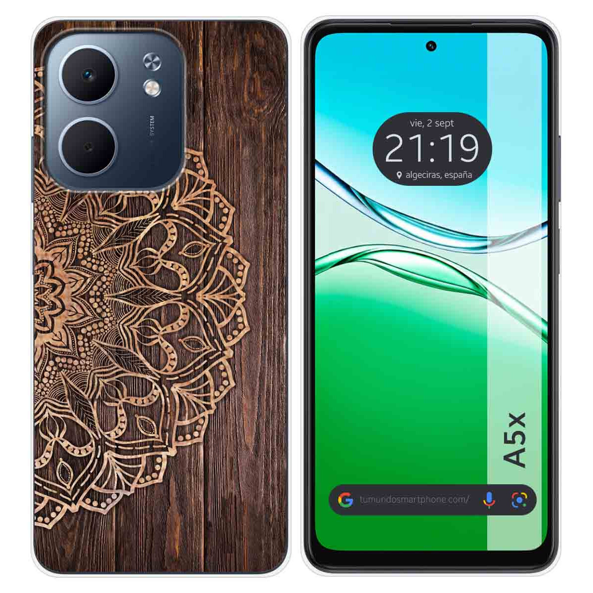 Funda Silicona para Oppo A5x diseño Madera 06 Dibujos