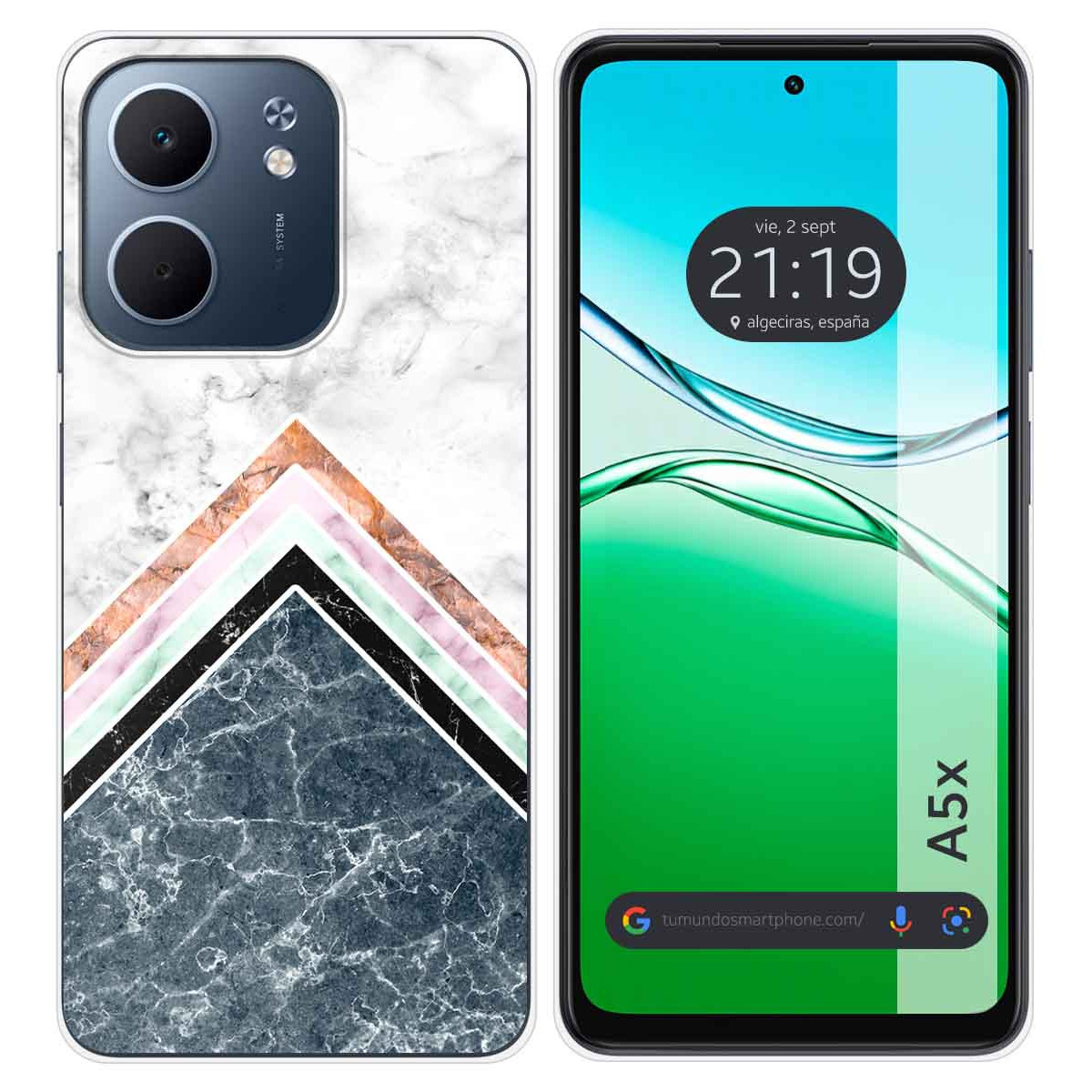 Funda Silicona para Oppo A5x diseño Mármol 05 Dibujos