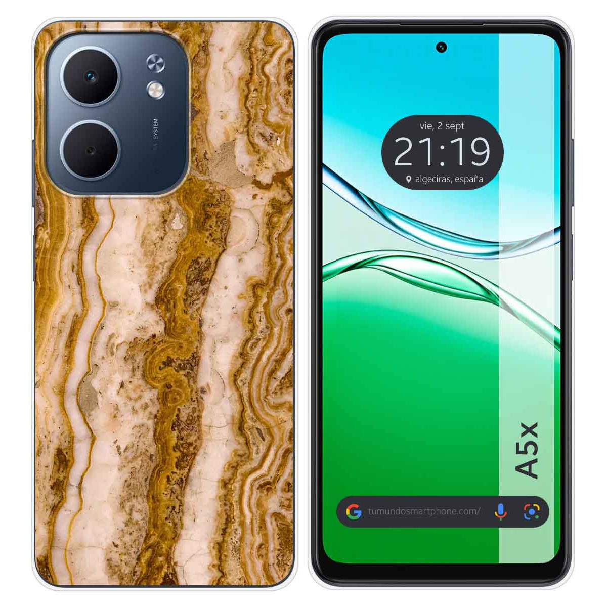 Funda Silicona para Oppo A5x diseño Mármol 10 Dibujos