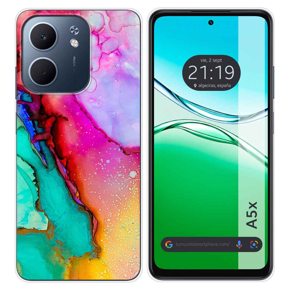 Funda Silicona para Oppo A5x diseño Mármol 15 Dibujos