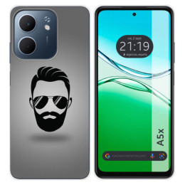 Funda Silicona para Oppo A5x diseño Barba Dibujos