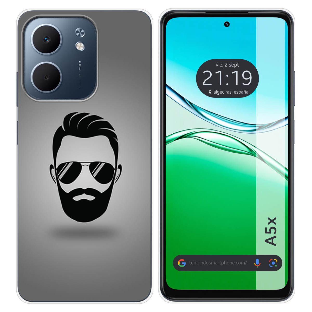 Funda Silicona para Oppo A5x diseño Barba Dibujos