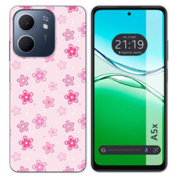 Funda Silicona para Oppo A5x diseño Flores Dibujos