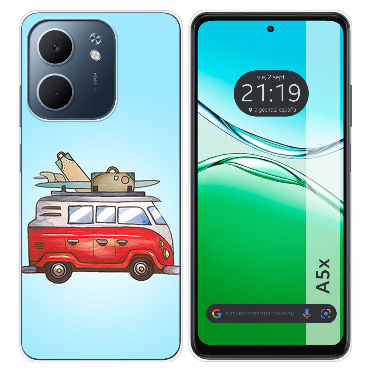 Funda Silicona para Oppo A5x diseño Furgoneta Dibujos