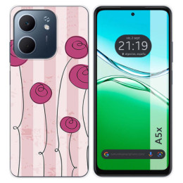 Funda Silicona para Oppo A5x diseño Flores Vintage Dibujos