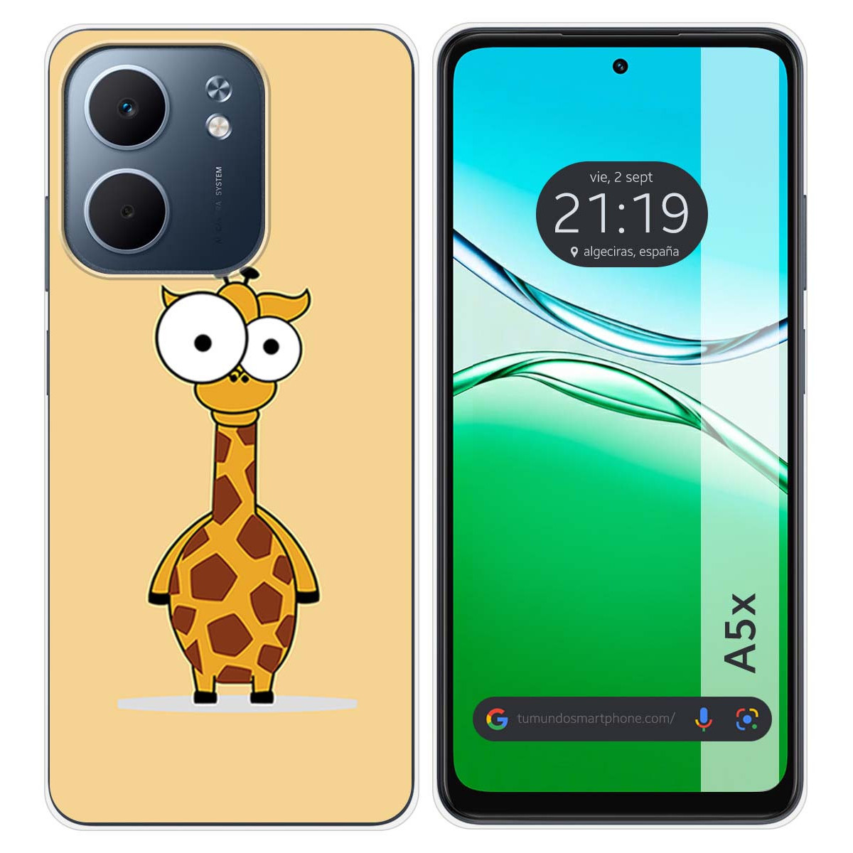 Funda Silicona para Oppo A5x diseño Jirafa Dibujos