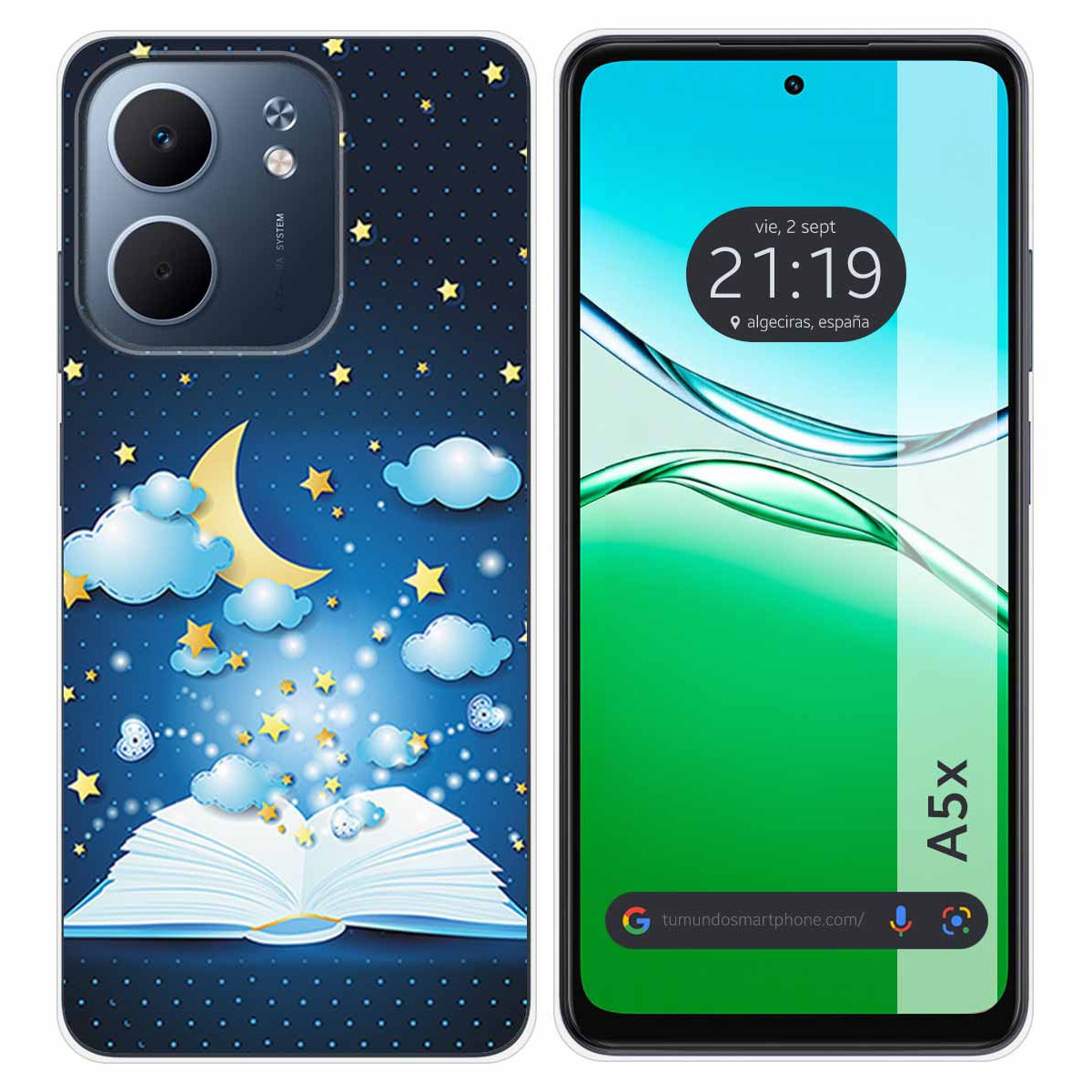 Funda Silicona para Oppo A5x diseño Libro Cuentos Dibujos