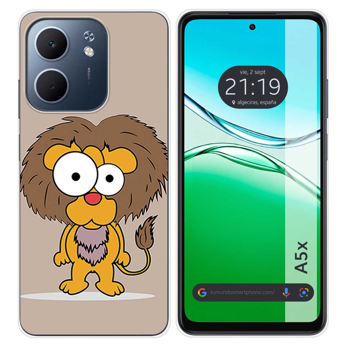 Funda Silicona para Oppo A5x diseño Leon Dibujos