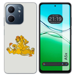 Funda Silicona para Oppo A5x diseño Leones Dibujos