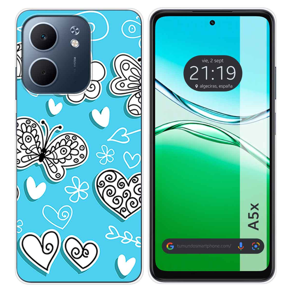 Funda Silicona para Oppo A5x diseño Mariposas Dibujos
