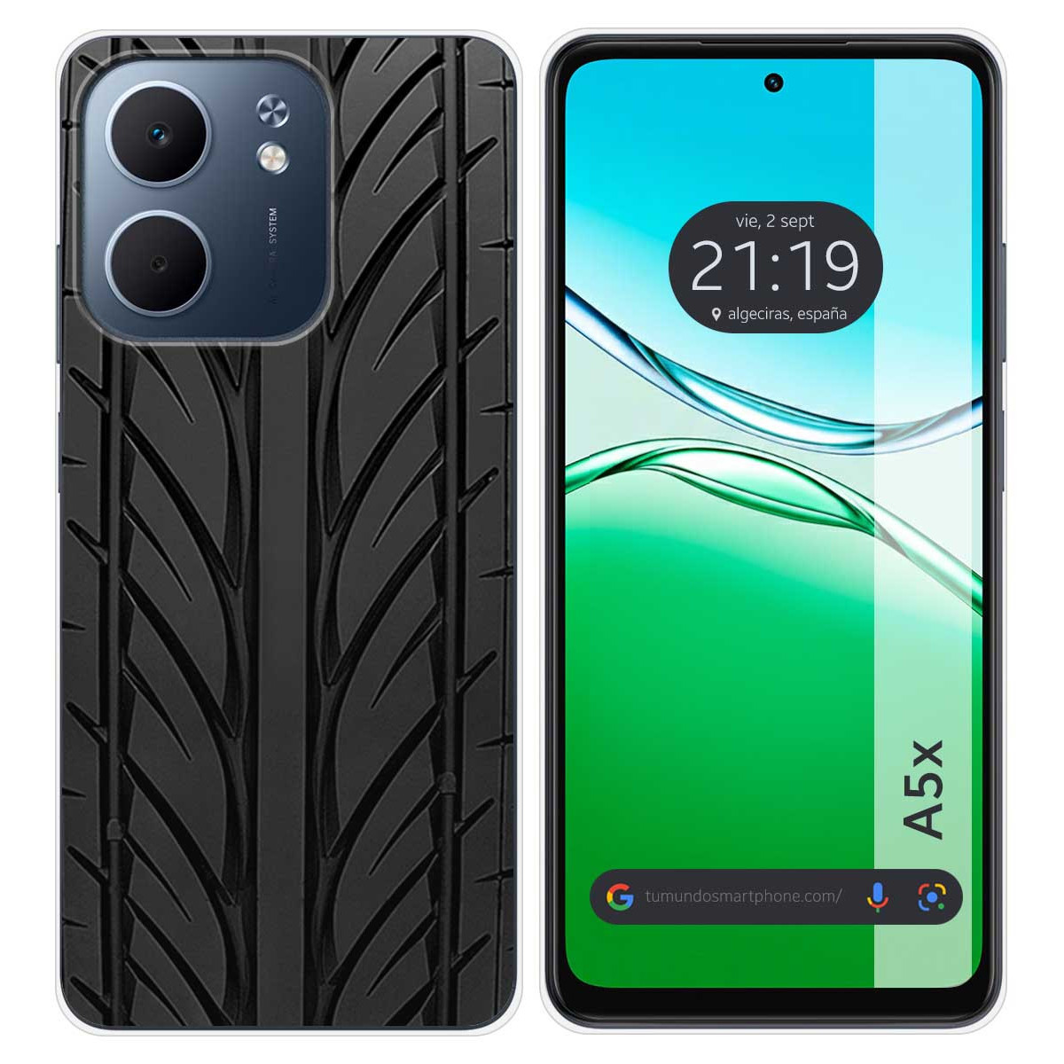 Funda Silicona para Oppo A5x diseño Neumatico Dibujos