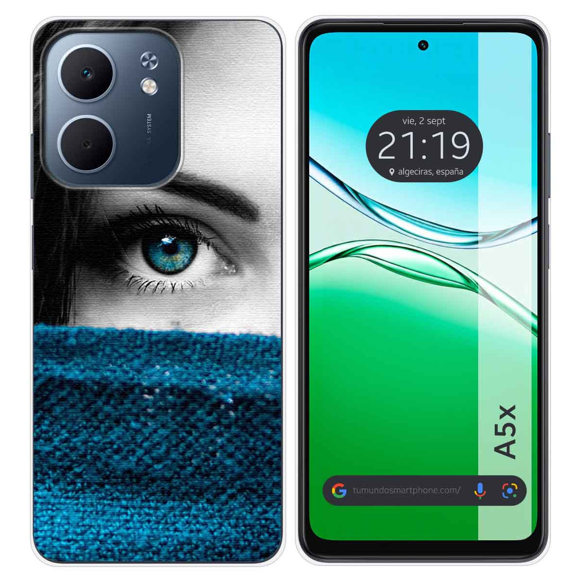Funda Silicona para Oppo A5x diseño Ojo Dibujos