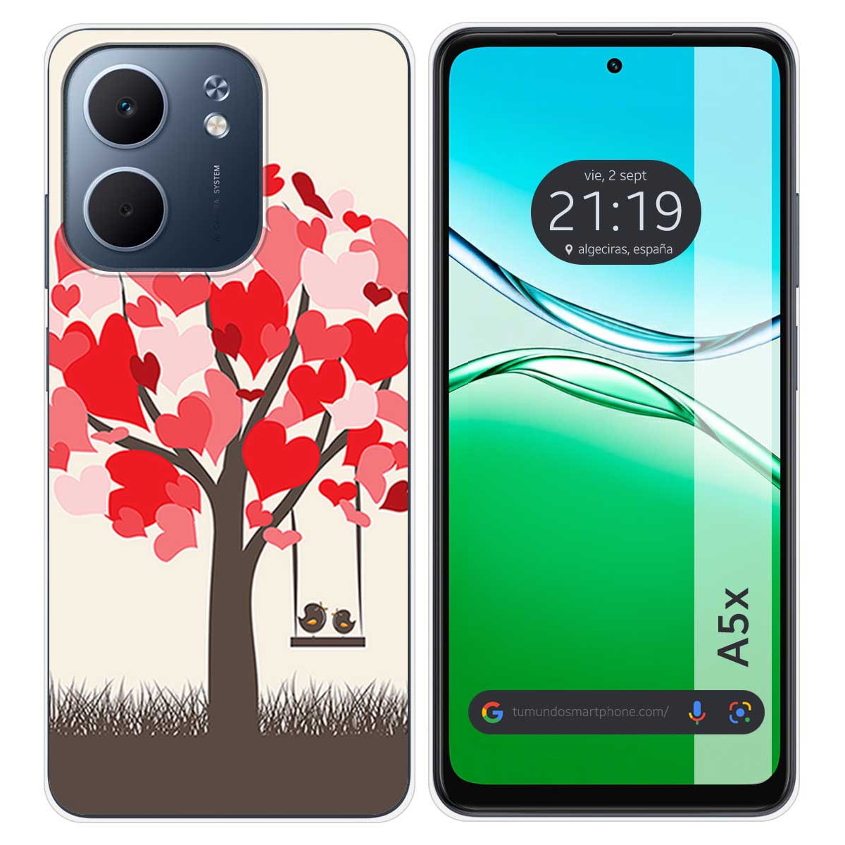 Funda Silicona para Oppo A5x diseño Pajaritos Dibujos