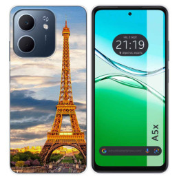 Funda Silicona para Oppo A5x diseño Paris Dibujos