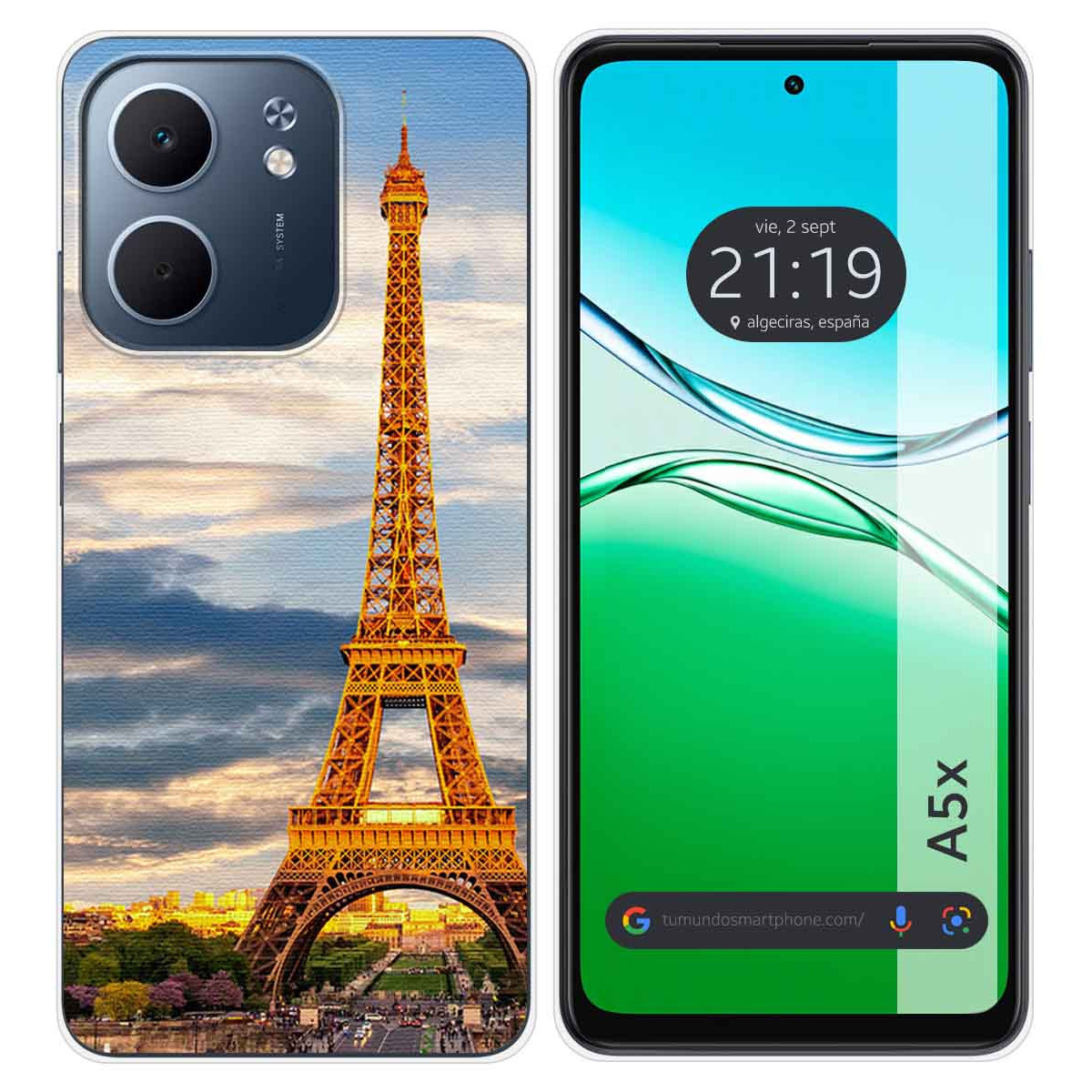 Funda Silicona para Oppo A5x diseño Paris Dibujos