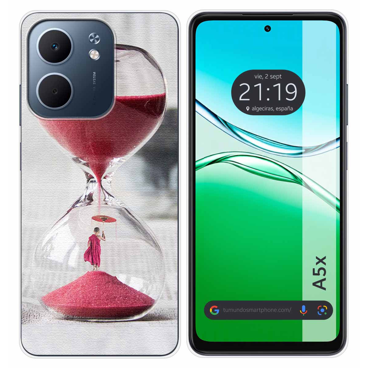 Funda Silicona para Oppo A5x diseño Reloj Dibujos