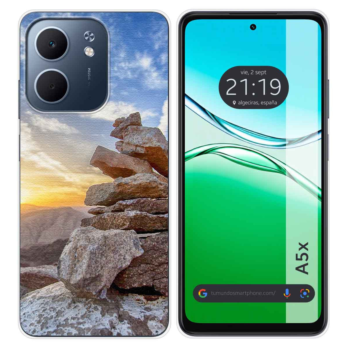 Funda Silicona para Oppo A5x diseño Sunset Dibujos