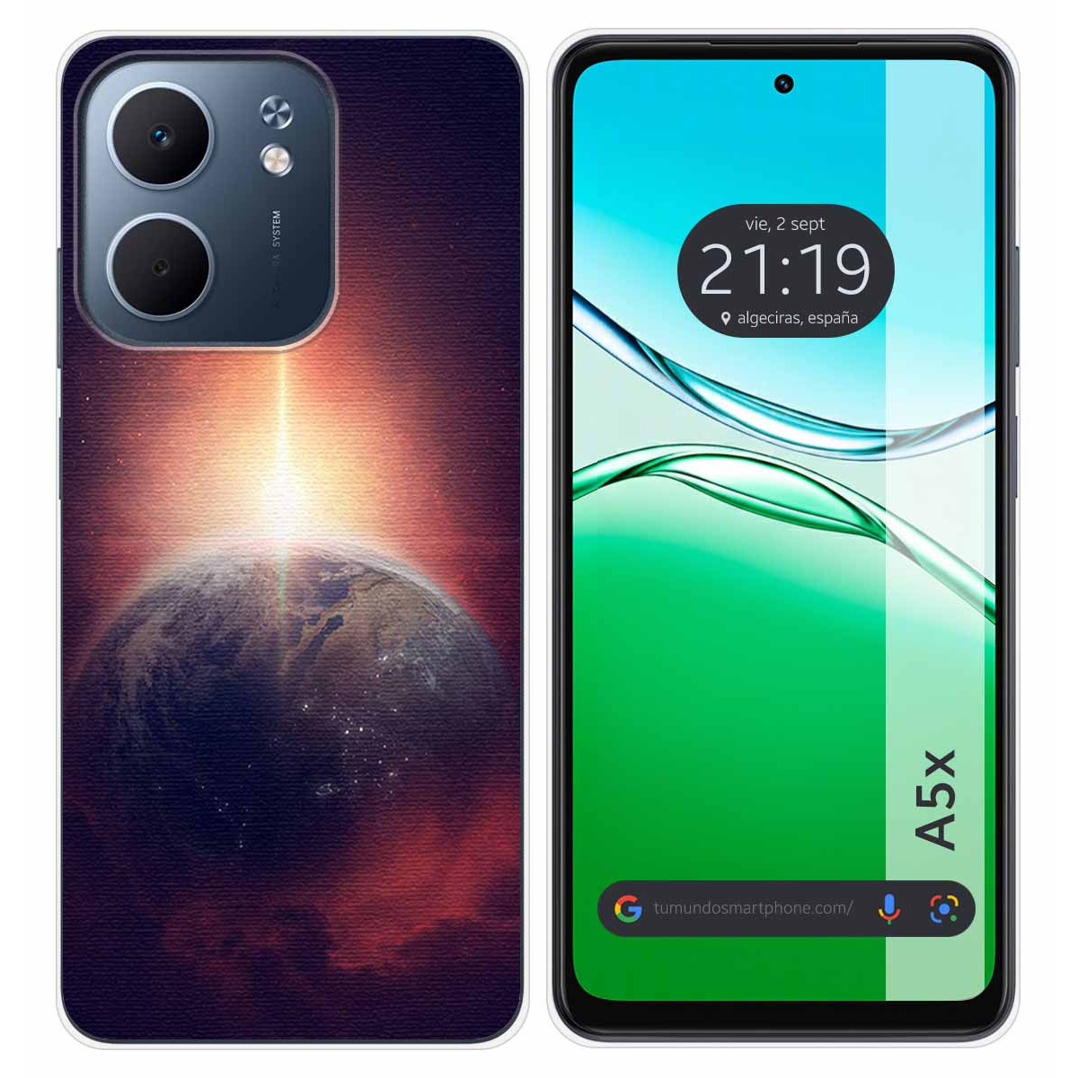 Funda Silicona para Oppo A5x diseño Tierra Dibujos