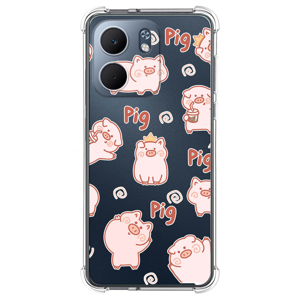 Funda Silicona Antigolpes para Oppo A5x diseño Cerdos Dibujos