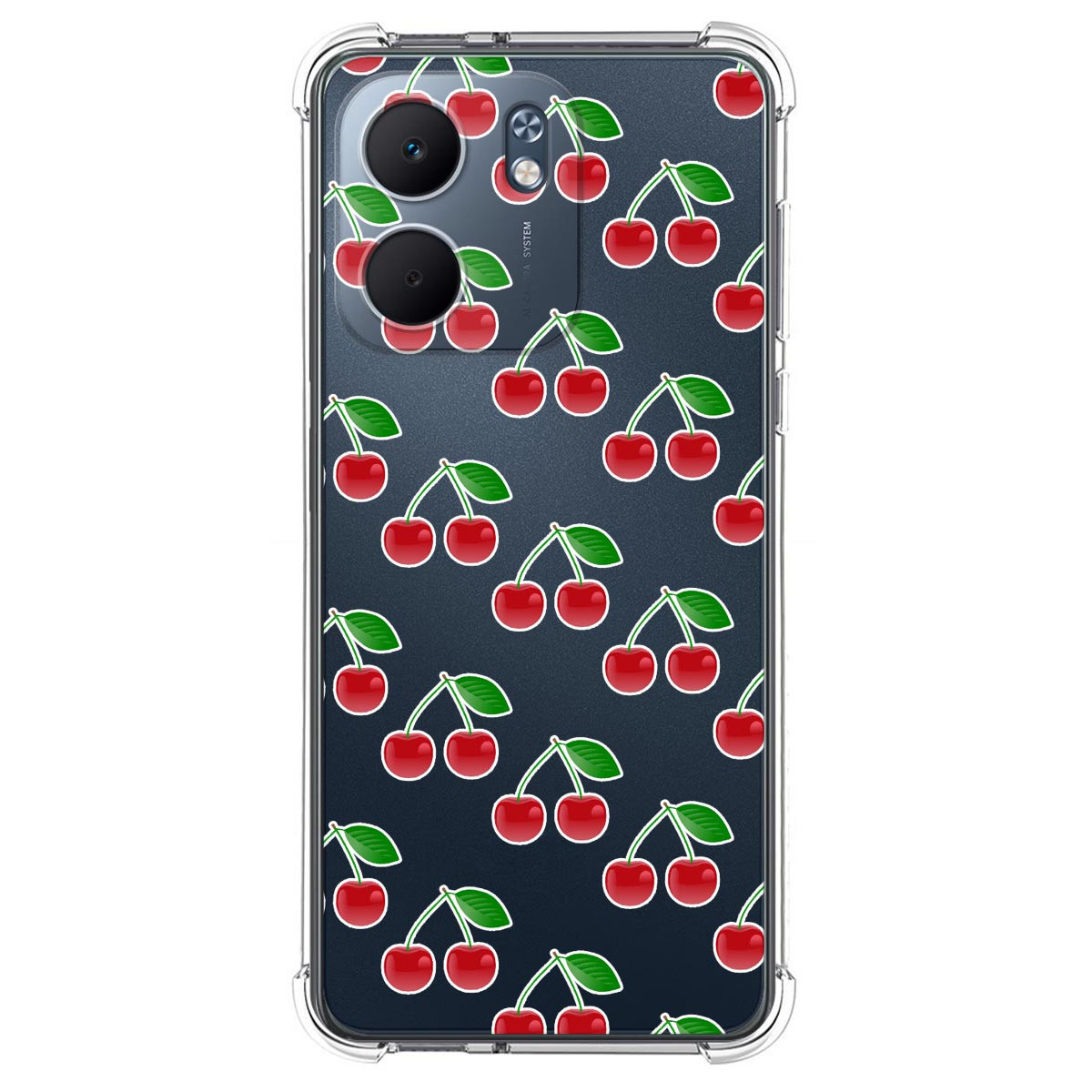 Funda Silicona Antigolpes para Oppo A5x diseño Cerezas Dibujos