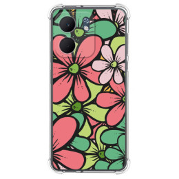 Funda Silicona Antigolpes para Oppo A5x diseño Flores 02 Dibujos