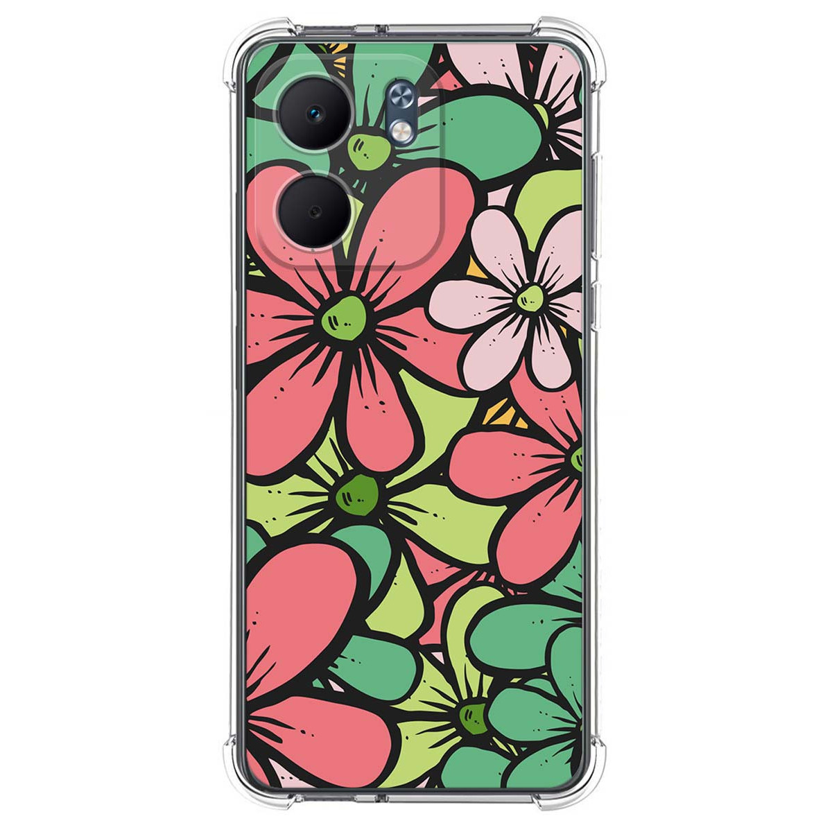 Funda Silicona Antigolpes para Oppo A5x diseño Flores 02 Dibujos