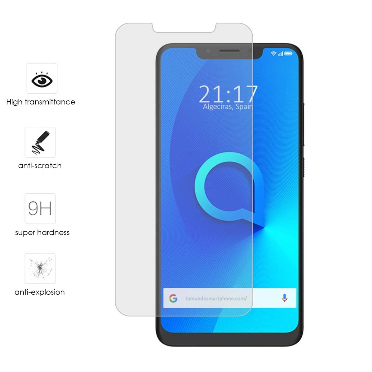 Protector Cristal Templado para Alcatel 5V Vidrio