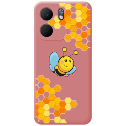 Funda Silicona Líquida Rosa para Oppo A5x diseño Abeja Dibujos