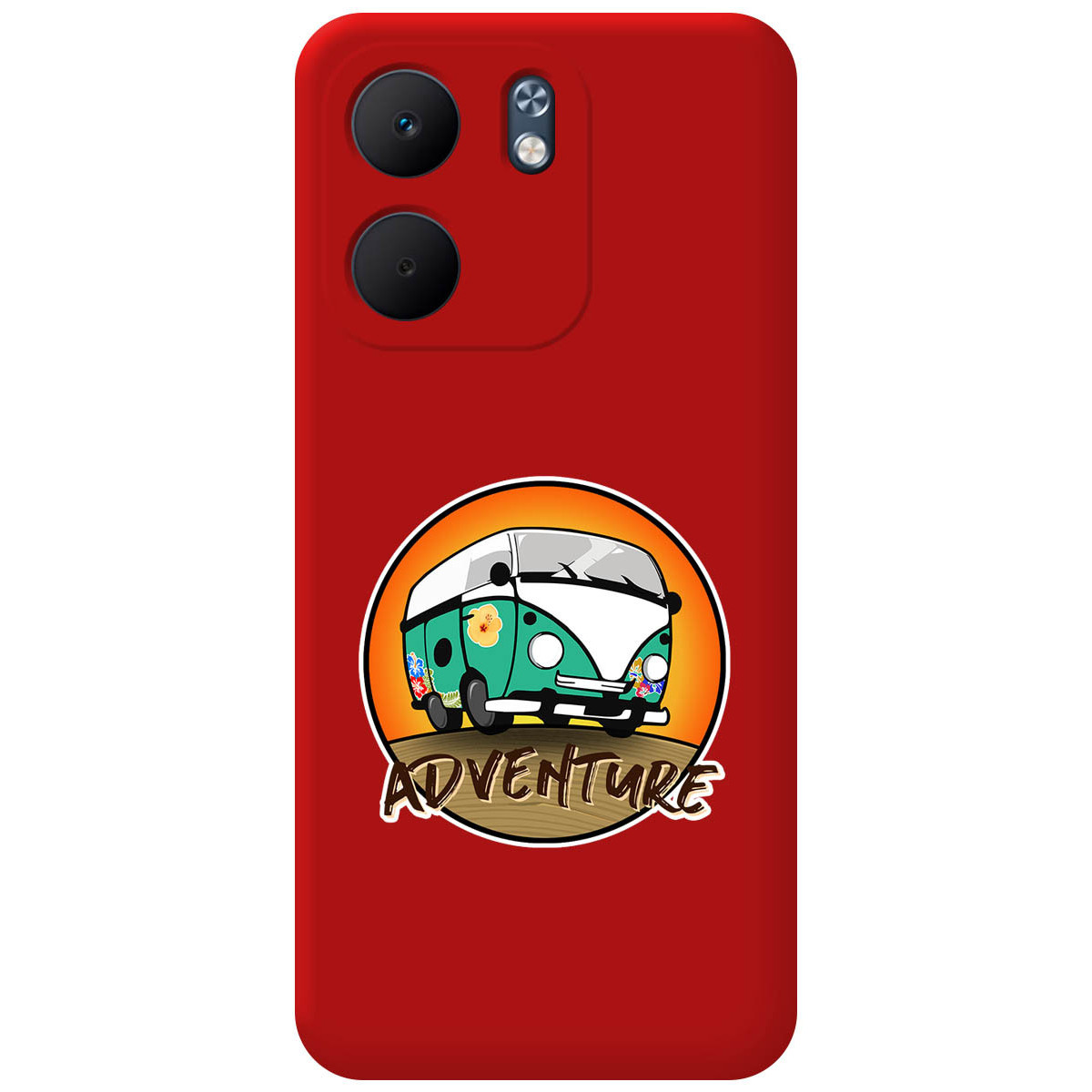 Funda Silicona Líquida Roja para Oppo A5x diseño Adventure Dibujos