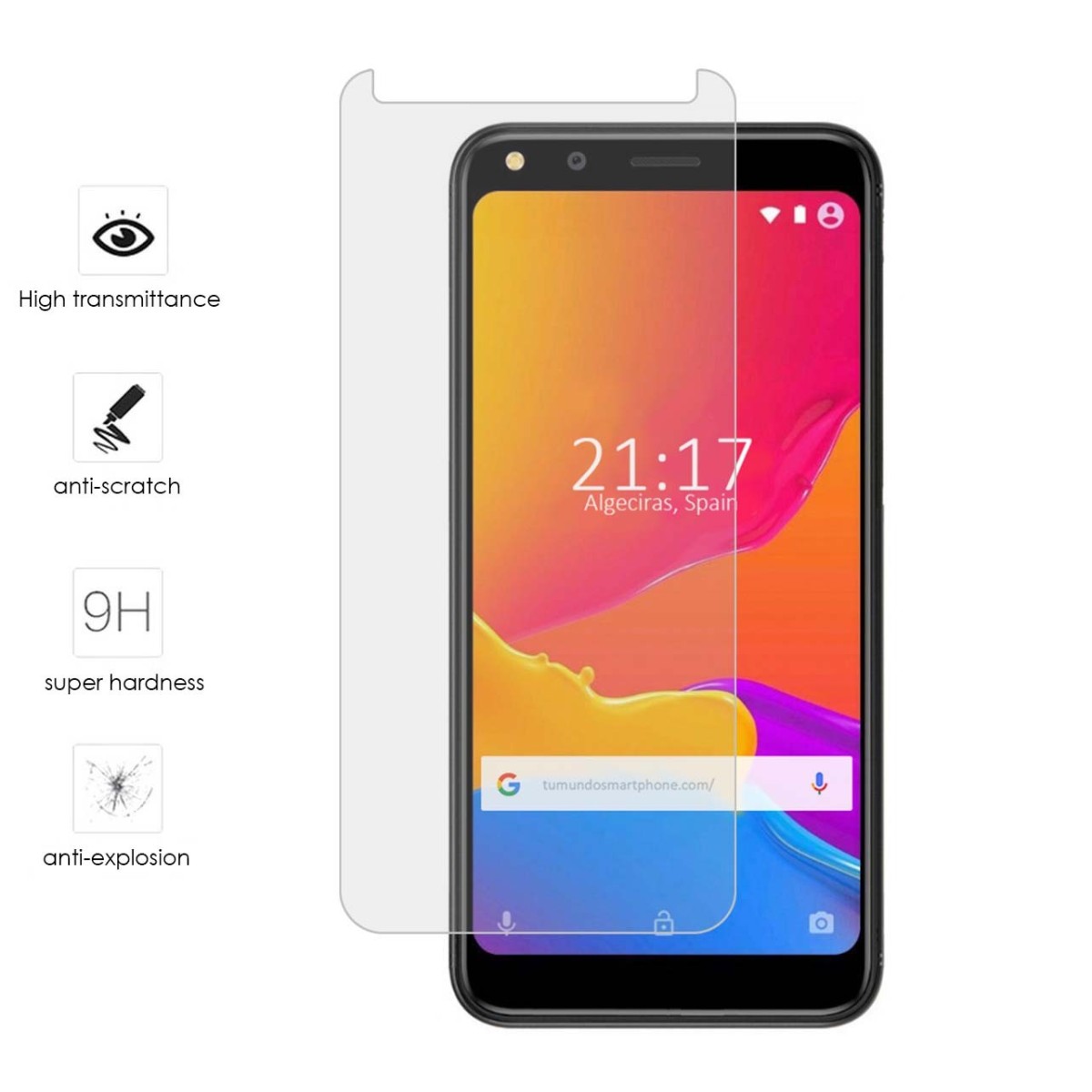 Protector Cristal Templado para Doogee X53 Vidrio