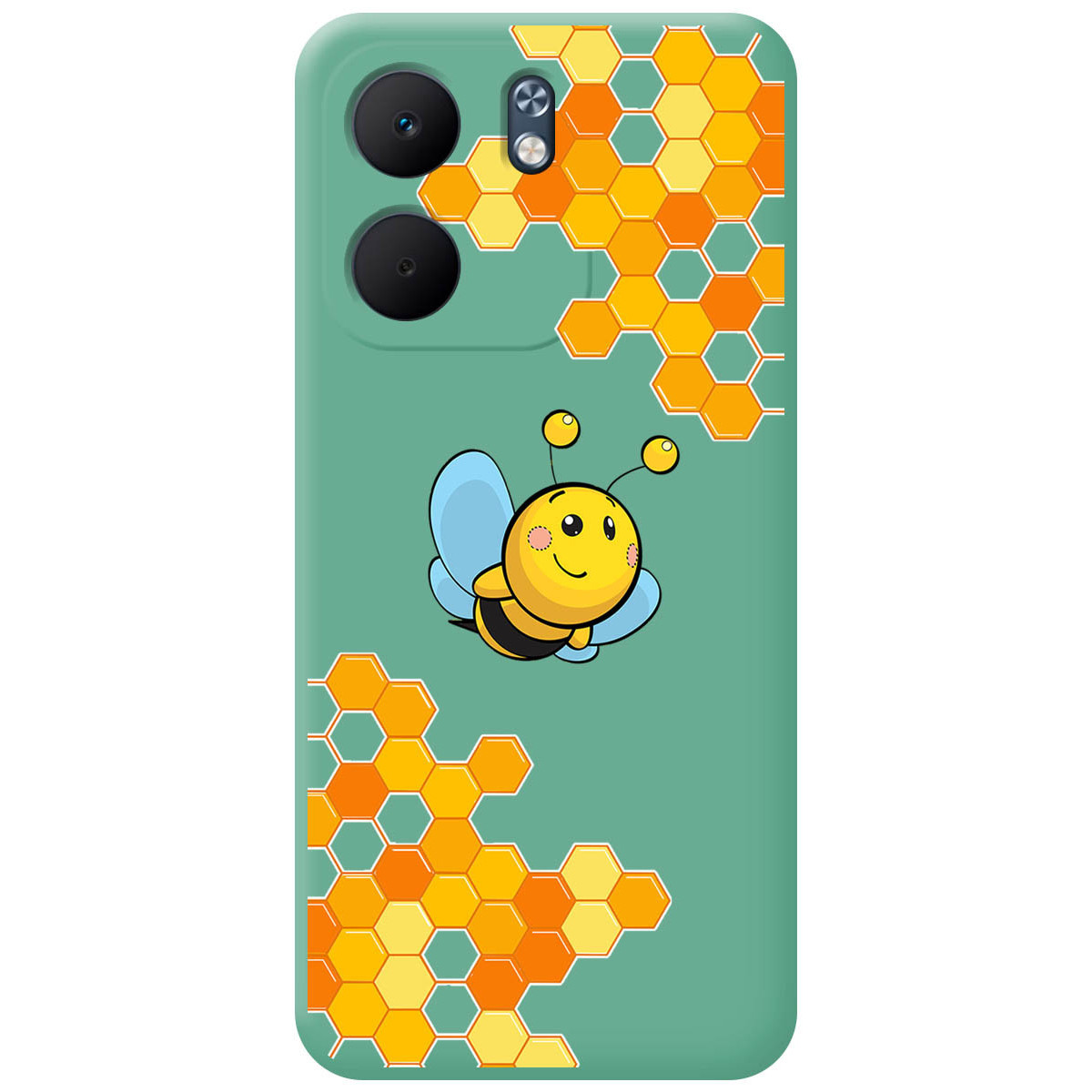 Funda Silicona Líquida Verde para Oppo A5x diseño Abeja Dibujos
