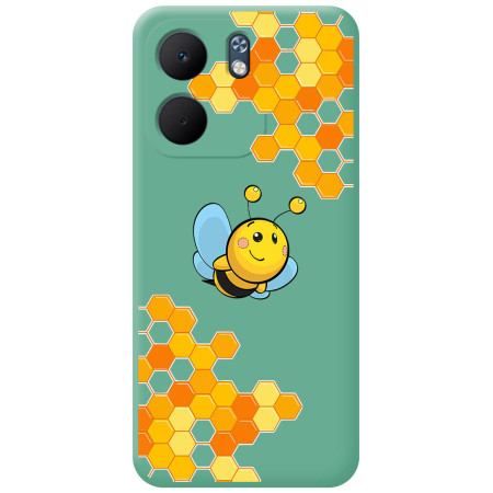 Funda Silicona Líquida Verde para Oppo A5x diseño Abeja Dibujos