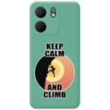 Funda Silicona Líquida Verde para Oppo A5x diseño Hombre Escalada Dibujos