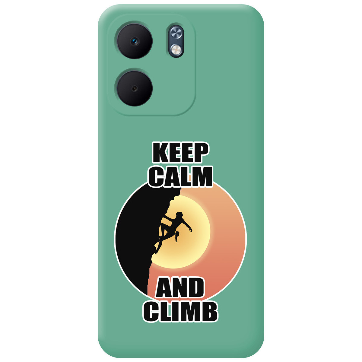 Funda Silicona Líquida Verde para Oppo A5x diseño Mujer Escalada Dibujos